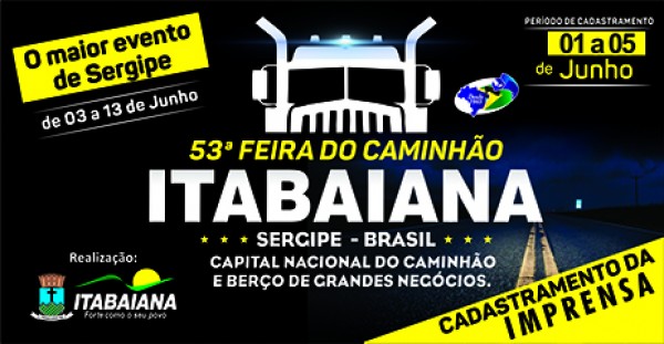 CADASTRAMENTO DE IMPRENSA PARA FESTA DOS CAMINHONEIROS INICIA NESTA SEXTA, 1º DE JUNHO