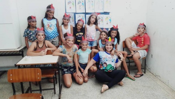 CRIANÇAS DO POVOADO AGROVILA COMEMORAM O DIA DO ÍNDIO EM GRANDE ESTILO