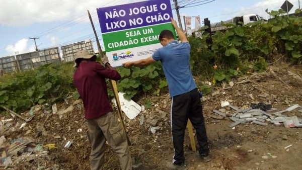 SECRETARIA DO MEIO AMBIENTE SINALIZA PONTOS DA CIDADE PARA EVITAR DESCARTE DE LIXO EM LOCAIS INADEQUADOS