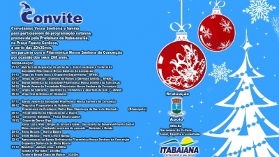 Programação Completa dos Festejos Natalinos de Itabaiana