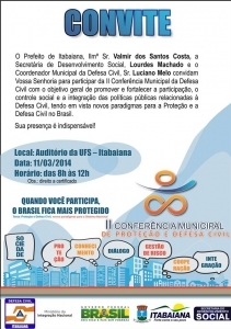 Itabaiana realiza II Conferência Municipal de Proteção e Defesa Civil