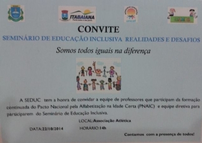 Seminário de Educação Inclusiva Será Realizado na AAI