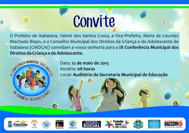 IX Conferência Municipal dos Direitos da Criança e do Adolescente