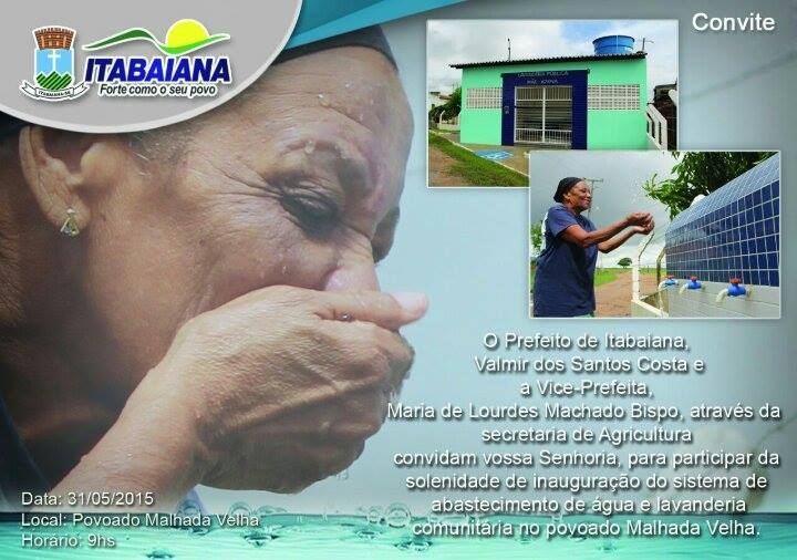 Inauguração do Sistema de Abastecimento de Água e Lavanderia Comunitária no Povoado Malhada Velha