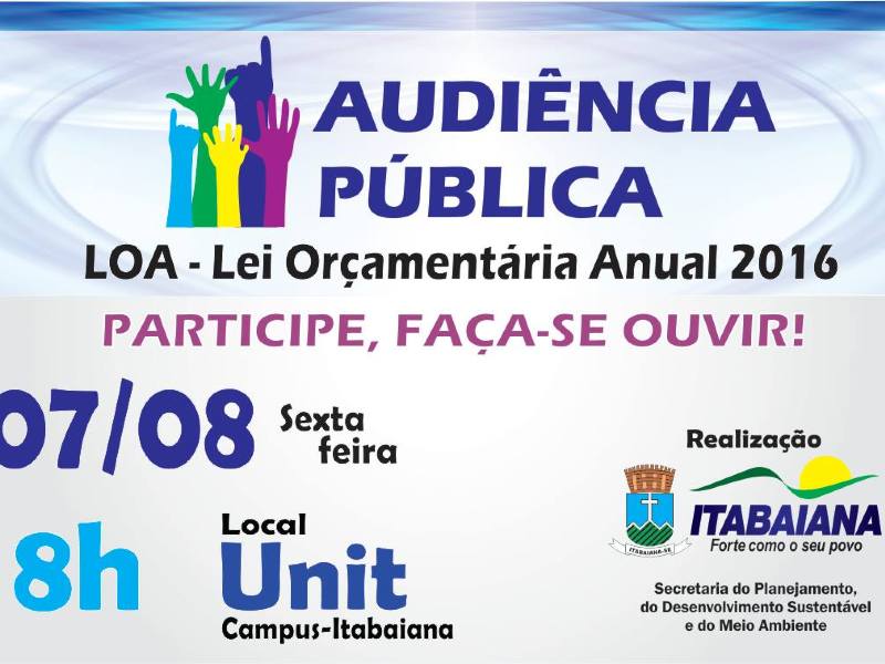 Audiência Pública para elaboração da Lei Orçamentária Anual