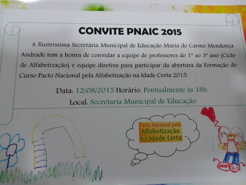 Curso Pacto Nacional Pela Alfabetização na Idade Certa 2015