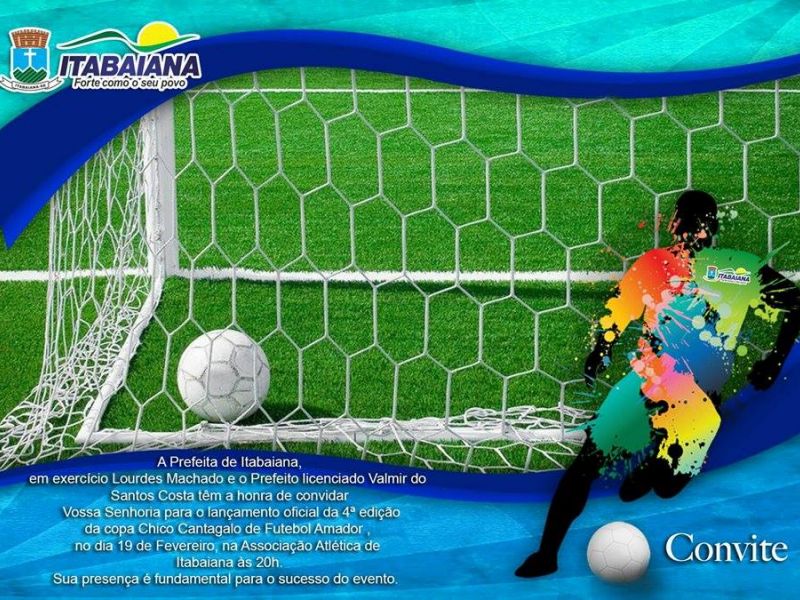 LANÇAMENTO OFICIAL DA IV COPA CHICO CANTAGALO NESTA SEXTA NA ATLÉTICA