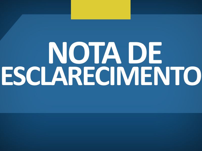 NOTA DE ESCLARECIMENTO