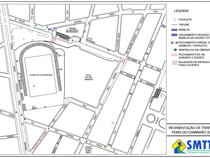 SMTT DE ITABAIANA FARÁ ALTERAÇÕES NO TRÂNSITO NO ENTORNO DA PRAÇA DE EVENTOS