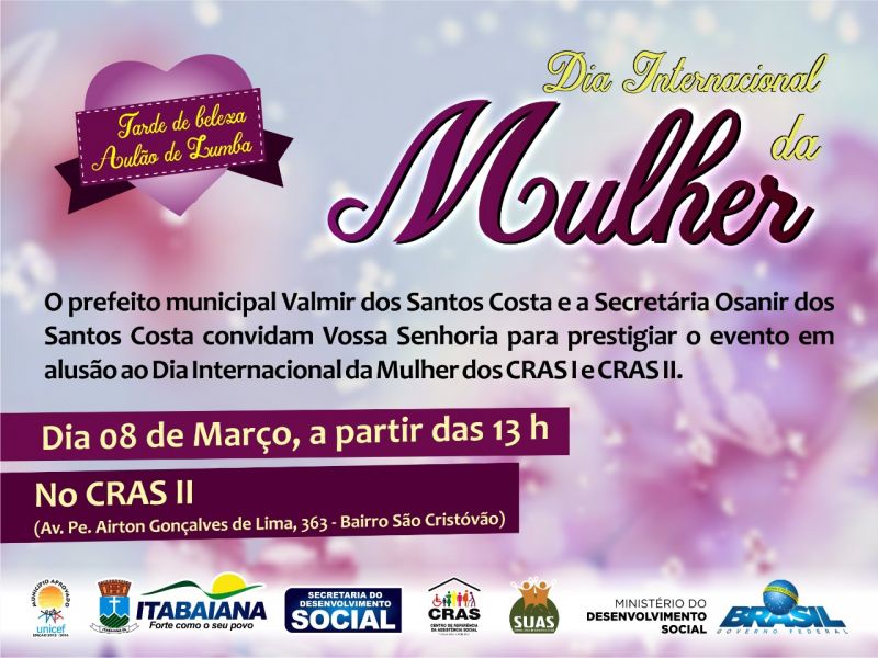 SECRETARIA DO DESENVOLVIMENTO SOCIAL REALIZA EVENTO EM ALUSÃO AO DIA INTERNACIONAL DA MULHER