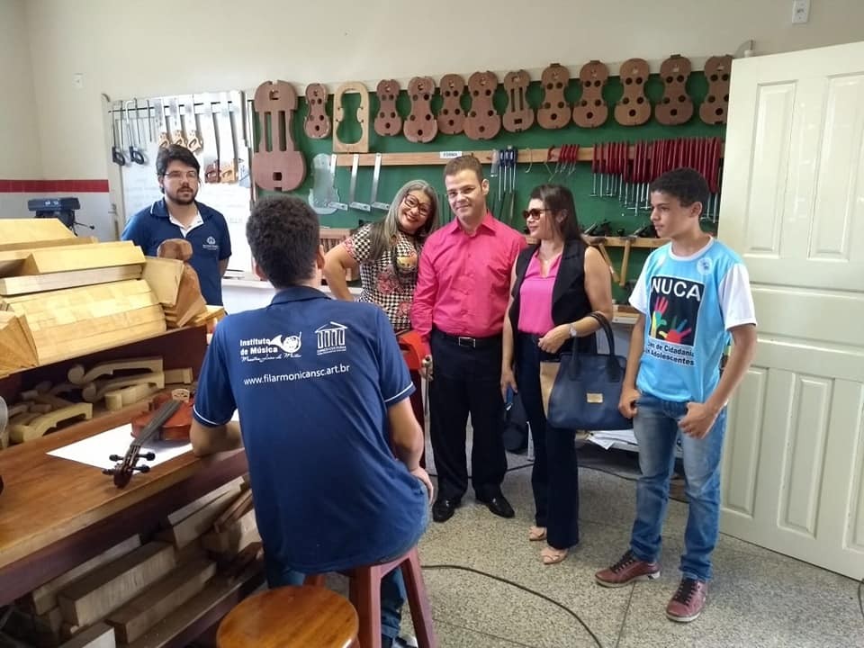 CONSELHO MUNICIPAL DOS DIREITOS DA CRIANÇA E DO ADOLESCENTE VISITA O INSTITUTO DE MÚSICA MAESTRO JOÃO DE MATOS