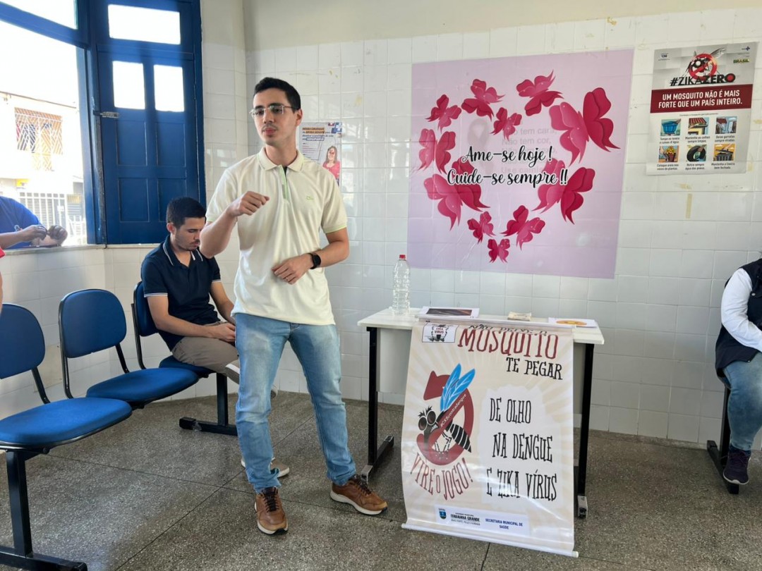 Na Semana de Mobilização contra a Dengue, Saúde realiza ação de conscientização na UBS do Bairro Miguel Teles, em Itabaiana