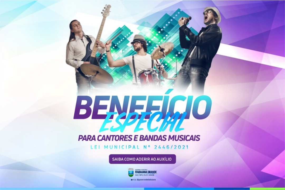 Prefeitura lança benefício especial para cantores e bandas musicais