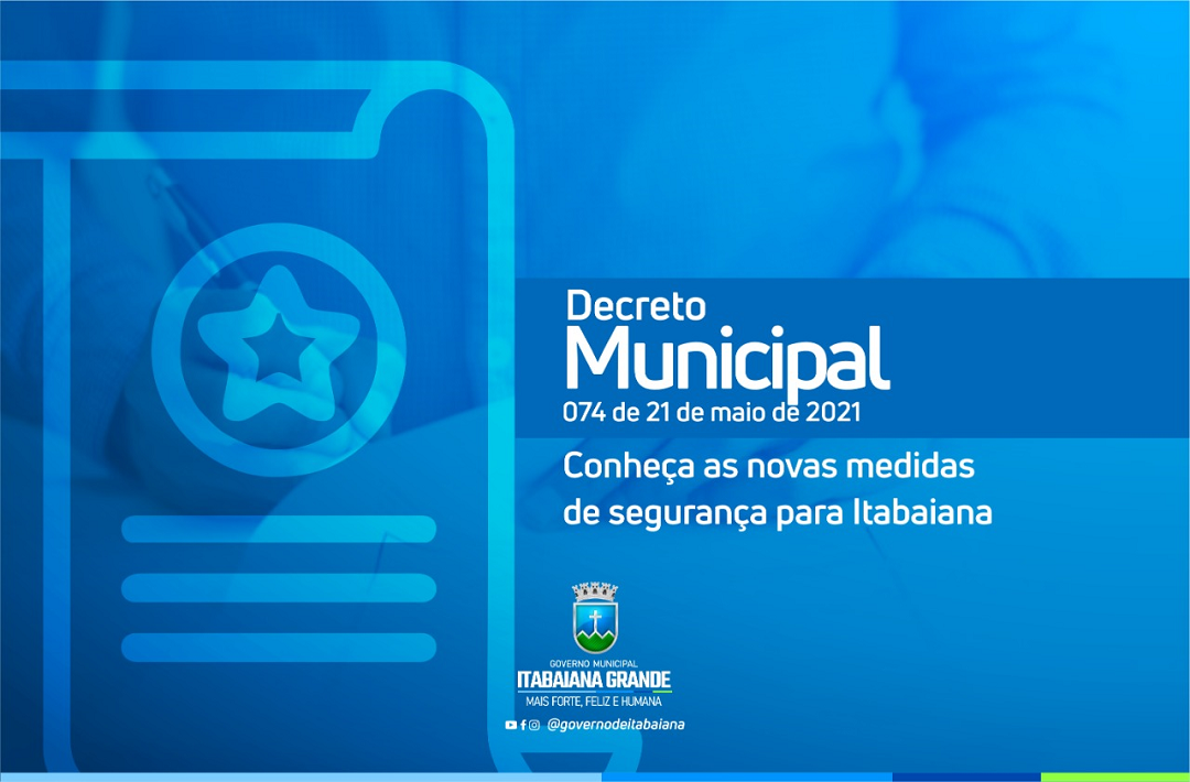 Decreto Municipal: saiba as novas restrições que começam a valer a partir desta sexta-feira em Itabaiana (21/05)