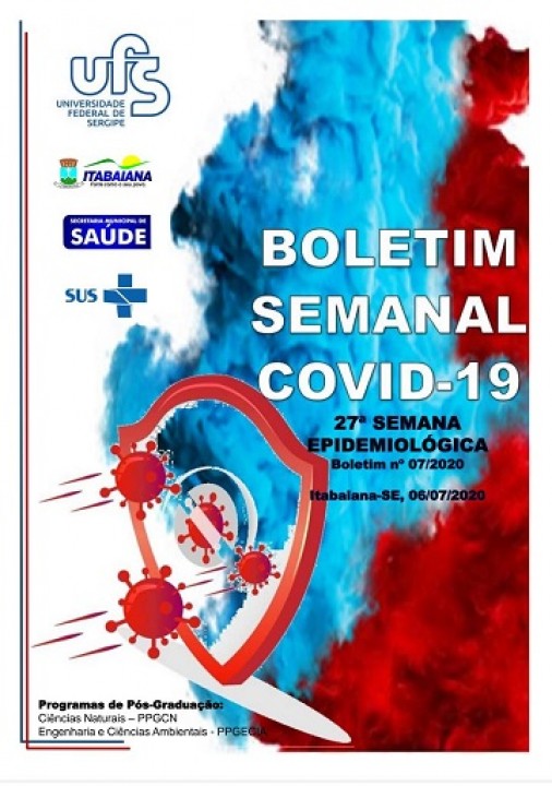 PREFEITURA DE ITABAIANA E UFS DIVULGAM BOLETIM SEMANAL COVID-19 DA 27ª SEMANA EPIDEMIOLÓGICA