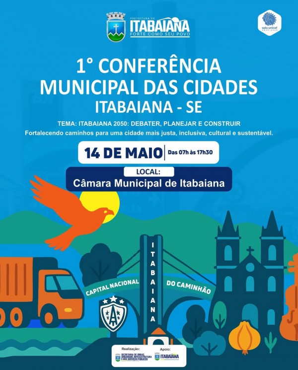 Itabaiana realiza 1ª Conferência Municipal das Cidades no dia 14 de maio