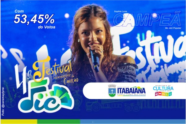 Com 53,45% dos votos, Sophia Sampaio vence o FIC na categoria Júri Popular