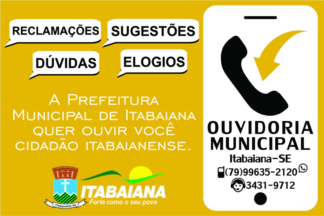 APRENDA A ENTRAR EM CONTATO COM A OUVIDORIA DO MUNICÍPIO DE ITABAIANA/SE