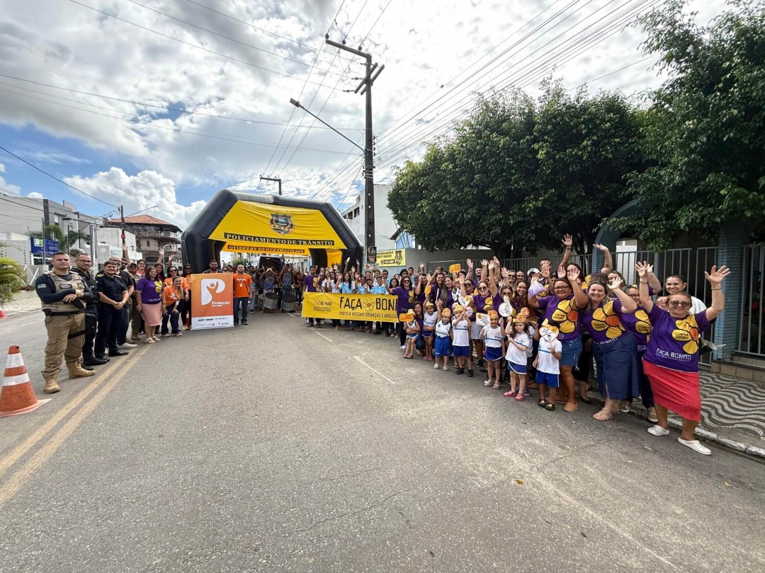Itabaiana realiza ação conjunta das campanhas “Faça Bonito” e “Maio Amarelo” com blitz educativa
