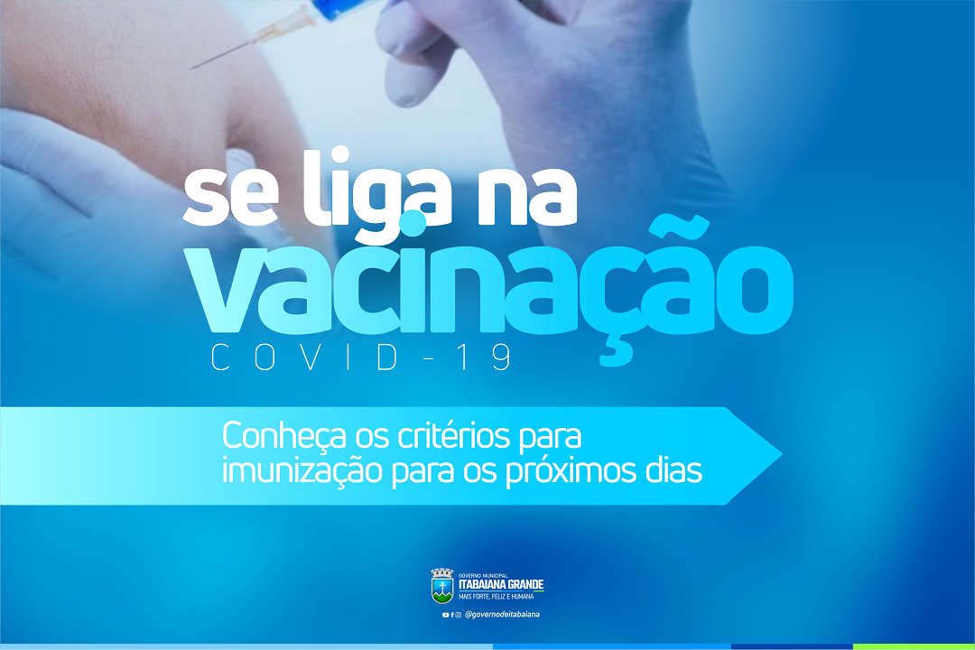 Governo de Itabaiana vacinará pessoas a partir de 40 anos, neste sábado (17)