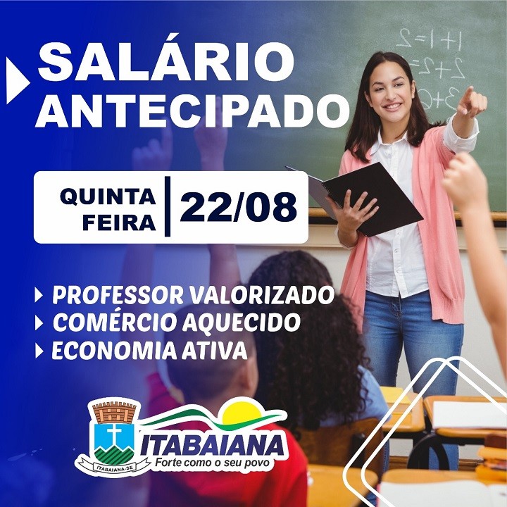 PROFESSORES DA REDE MUNICIPAL RECEBEM SALÁRIOS NESTA QUINTA, 22