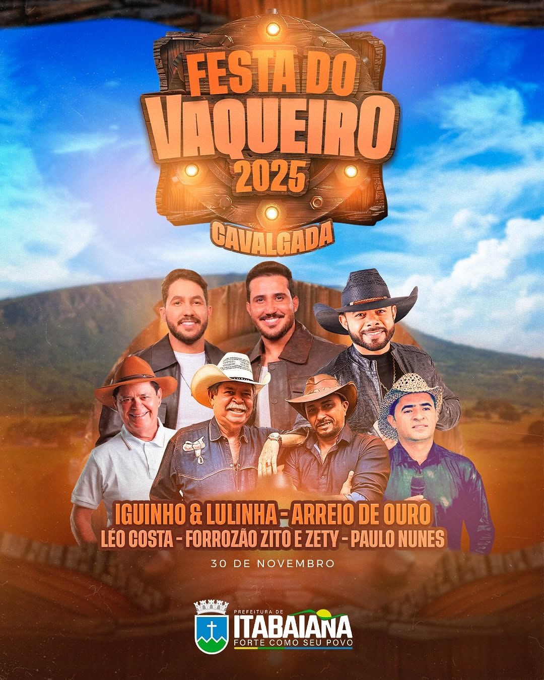 Festa do Vaqueiro de Itabaiana acontecerá dia 30 de novembro. Confira a programação completa