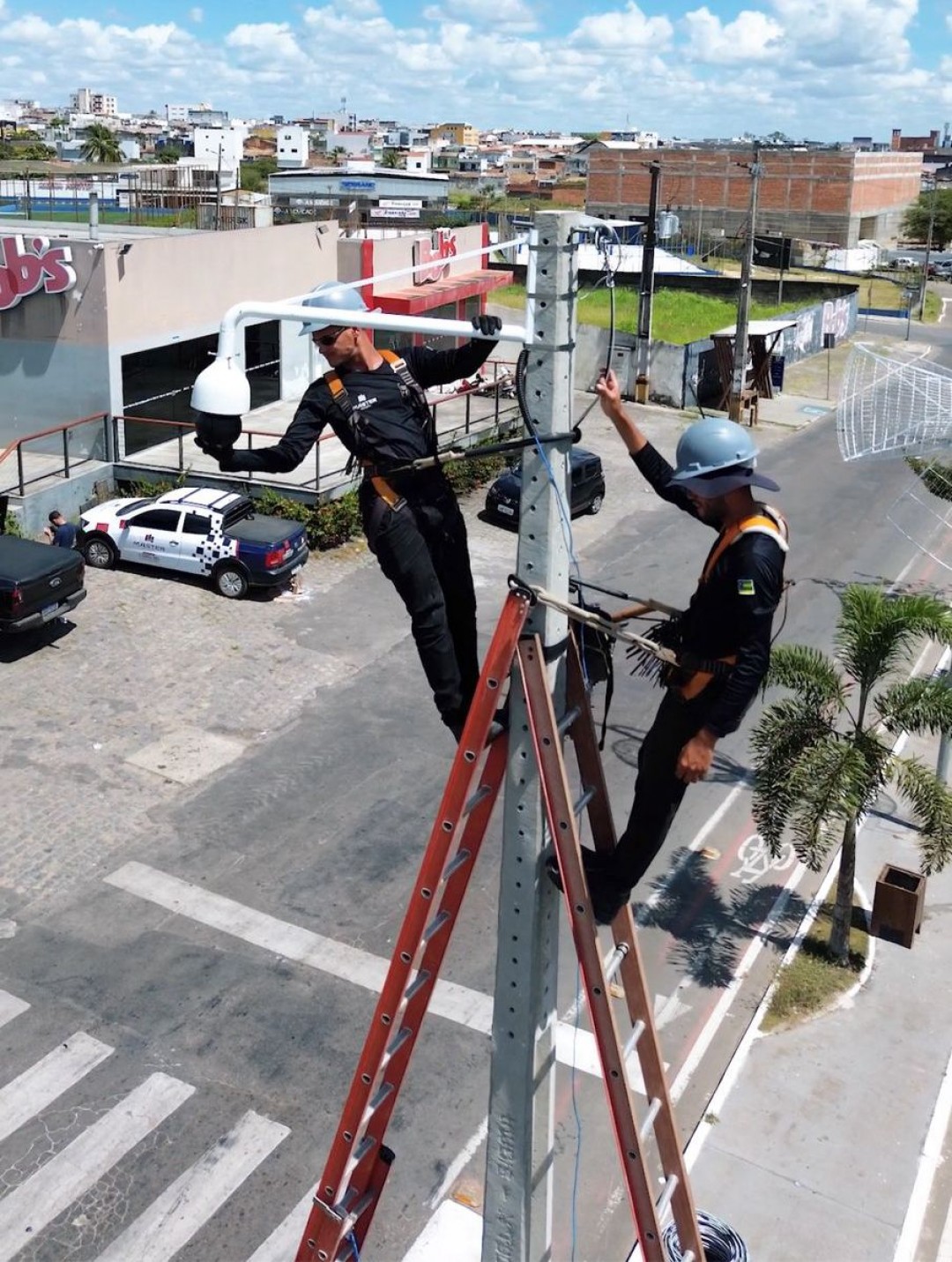 Sistema de videomonitoramento passa por ampliação em Itabaiana, com instalação de câmeras em mais pontos da cidade