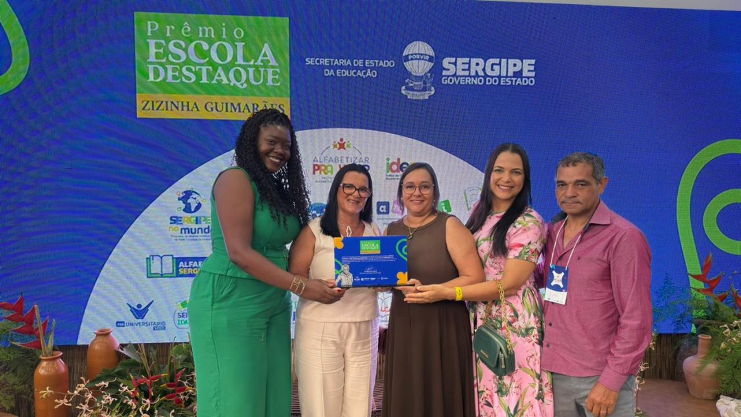 Escola Municipal José Domingos Professor, no povoado Mangueira, recebe o “Prêmio Escola Destaque”, a maior premiação da rede pública sergipana