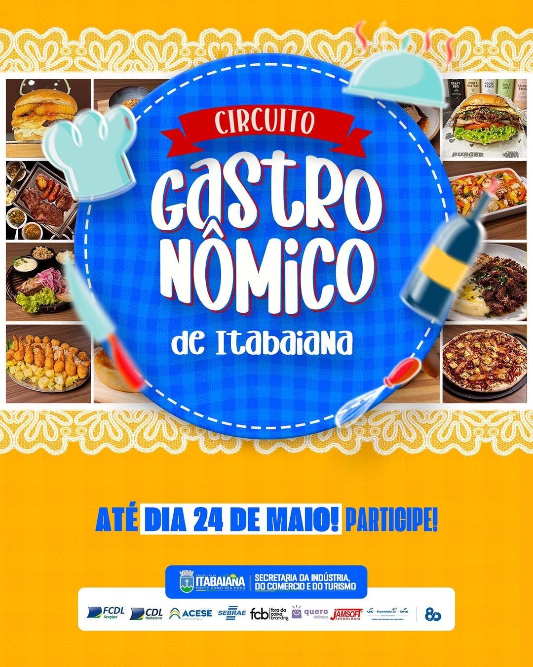 Circuito Gastronômico acontece até 24 de maio em Itabaiana e população é convidada a visitar os restaurantes participantes