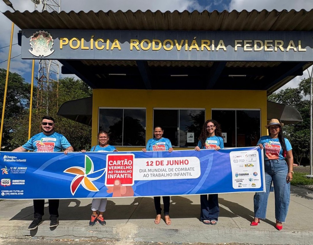 Prefeitura de Itabaiana realiza ação de conscientização sobre importância de combater o trabalho infantil e proteger a infância